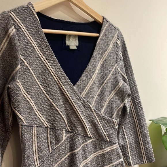 Anthropologie Maeve Amelia Column Stripe Wrap Dress Size Small - Picture 5 of 15